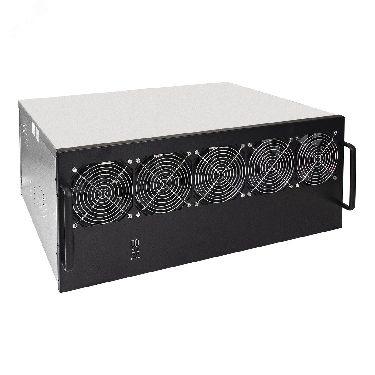 Изображение товара Корпус для майнинга Pro 13-430, без БП, 2 x USB, 5 x fan 120 мм, поддержка 13 видеокарт и 2 БП (шт)