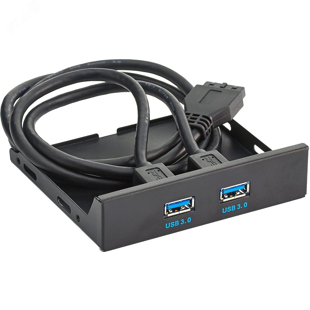 Изображение товара Планка USB на переднюю панель U3H-615, формат 3.5'', 2 x USB 3.0, чёрный, металл, подключение к материнской плате (шт) Изображение товара Планка USB на переднюю панель U3H-615, формат 3.5'', 2 x USB 3.0, чёрный, металл, подключение к материнской плате (шт)