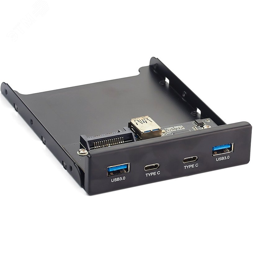 Изображение товара Планка USB на переднюю панель U3H-619, формат 3.5'', 2 x USB 3.0 + 2 x Type-C, чёрный, металл, подключение к материнской плате (шт) Изображение товара Планка USB на переднюю панель U3H-619, формат 3.5'', 2 x USB 3.0 + 2 x Type-C, чёрный, металл, подключение к материнской плате (шт)
