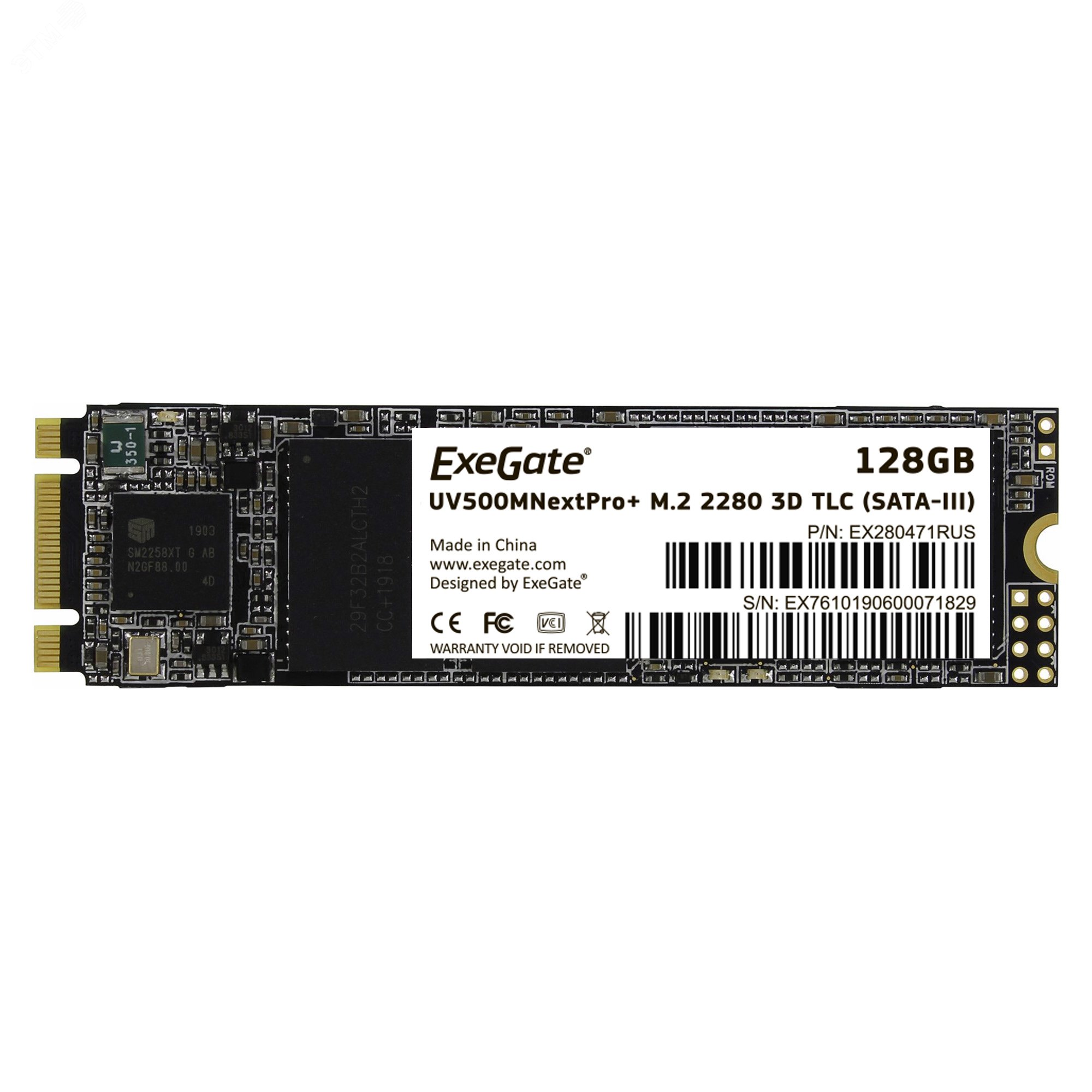 Изображение товара Накопитель SSD M.2 2280 128GB NextPro+ UV500TS128 (SATA-III) (шт)