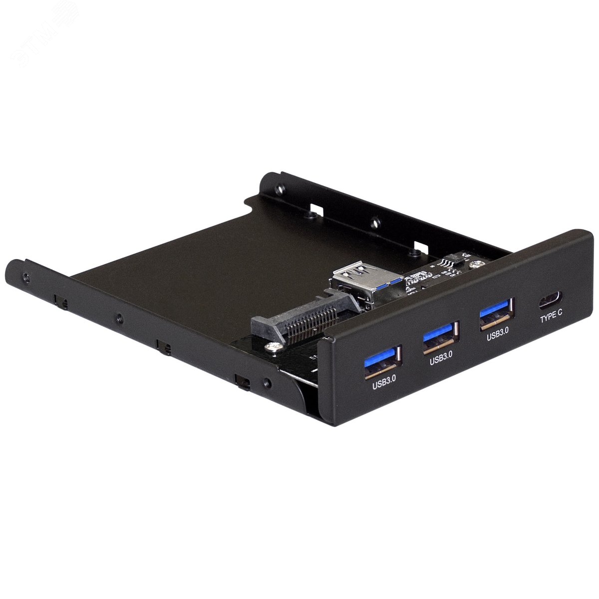 Изображение товара Планка USB на переднюю панель U3H-623, формат 3.5'', 3 x USB 3.0 + 1 x Type-C, чёрный, металл, подключение к материнской плате (шт) Изображение товара Планка USB на переднюю панель U3H-623, формат 3.5'', 3 x USB 3.0 + 1 x Type-C, чёрный, металл, подключение к материнской плате (шт)