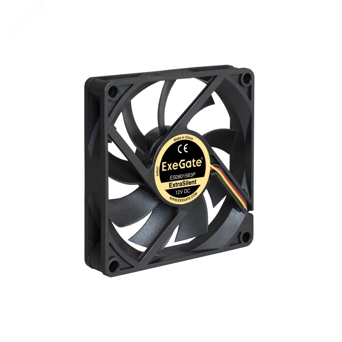 Изображение товара Вентилятор для корпуса 12В DC, 80x80x15 мм, 3pin, 1700RPM, 17dBA, двойной шарикоподшипник (шт)