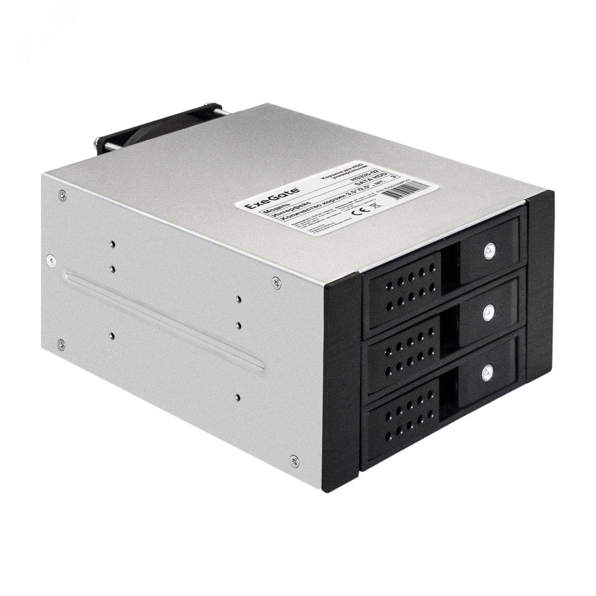 Изображение товара Корзина для HDD Hotswap HS335-02, 3 x 3,5''/2,5'' (SATA), занимает 2 x 5,25'' отсека, универсальная (шт)