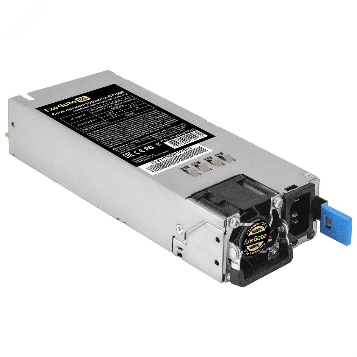 Изображение товара Серверный блок питания 1000W Redundant APFC 80 PLUS Platinum вентилятор 4 см