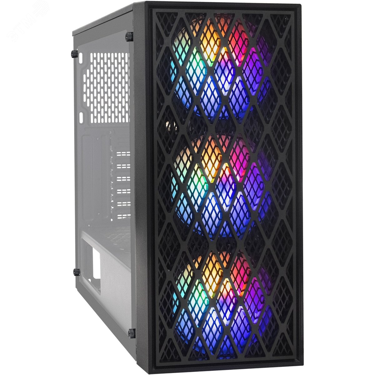 Изображение товара Корпус Miditower ExeGate EVO-8243 с RGB-вентиляторами и закаленным стеклом Изображение товара Корпус Miditower ExeGate EVO-8243 с RGB-вентиляторами и закаленным стеклом