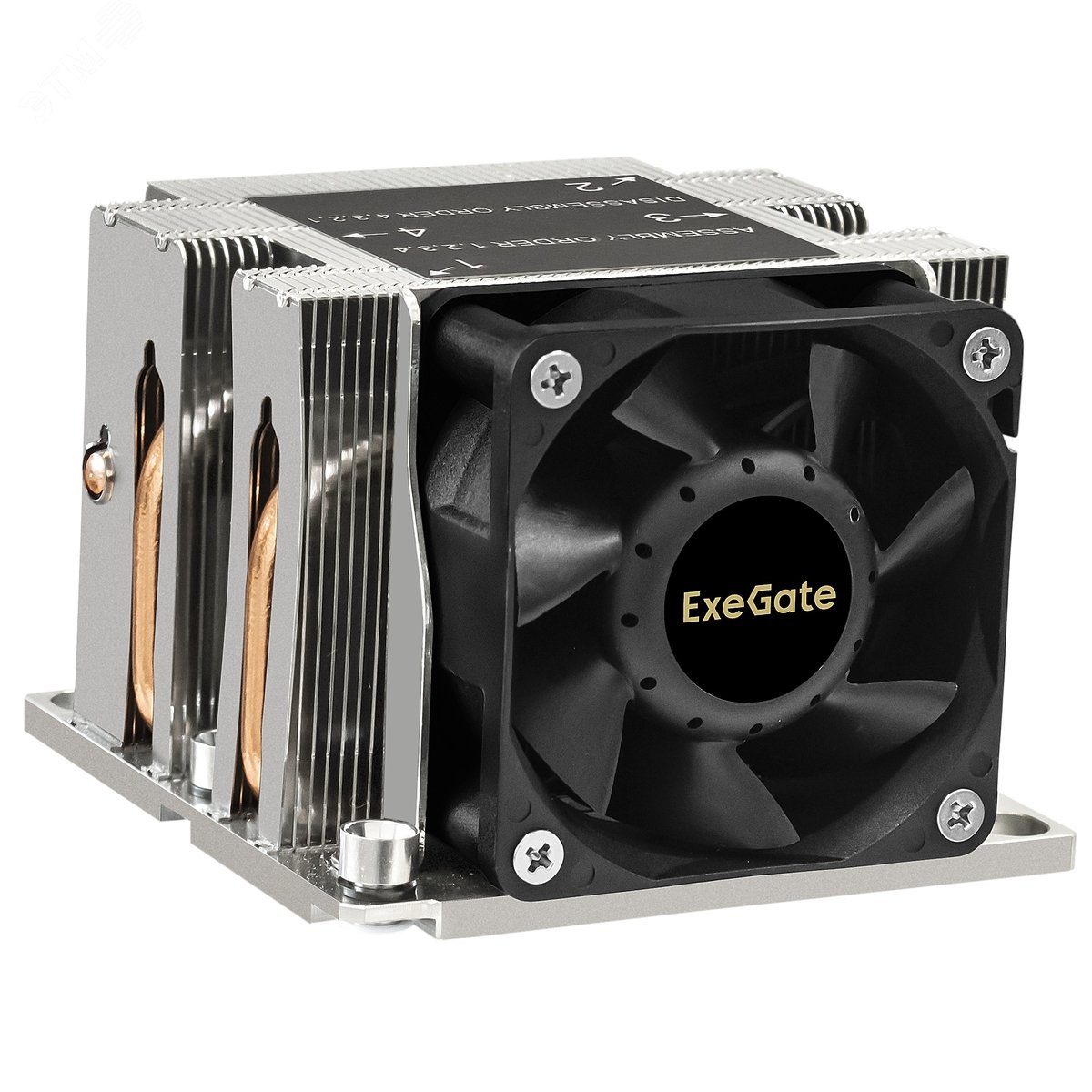 Изображение товара Вентилятор для процессора, TDP 205W, 2100-6800RPM, 4pin, 52db, Al+Cu, 4 трубки, 2 подшипника (шт)