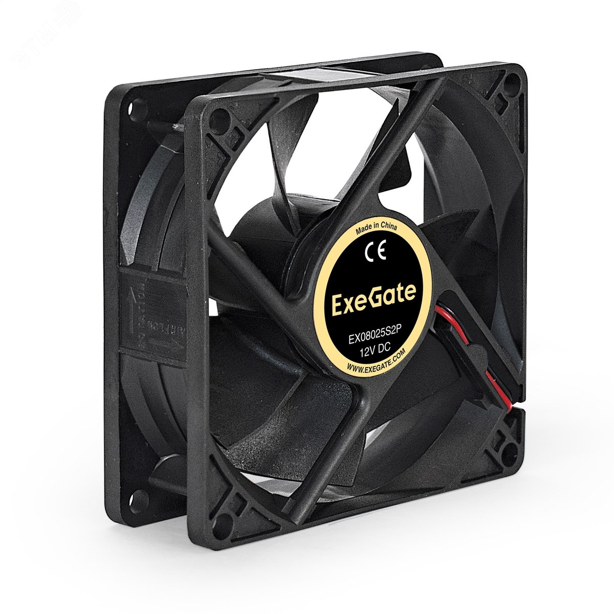 Изображение товара Вентилятор для корпуса 12В DC, 80x80x25 мм, 2pin (разъем 2.54), 2200RPM, 22dBA, подшипник скольжения (шт)