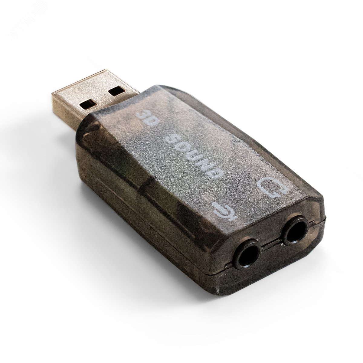 Изображение товара Адаптер для наушников с микрофоном EX-AU-01N, USB, 2 разъёма Jack 3.5 мм (шт)