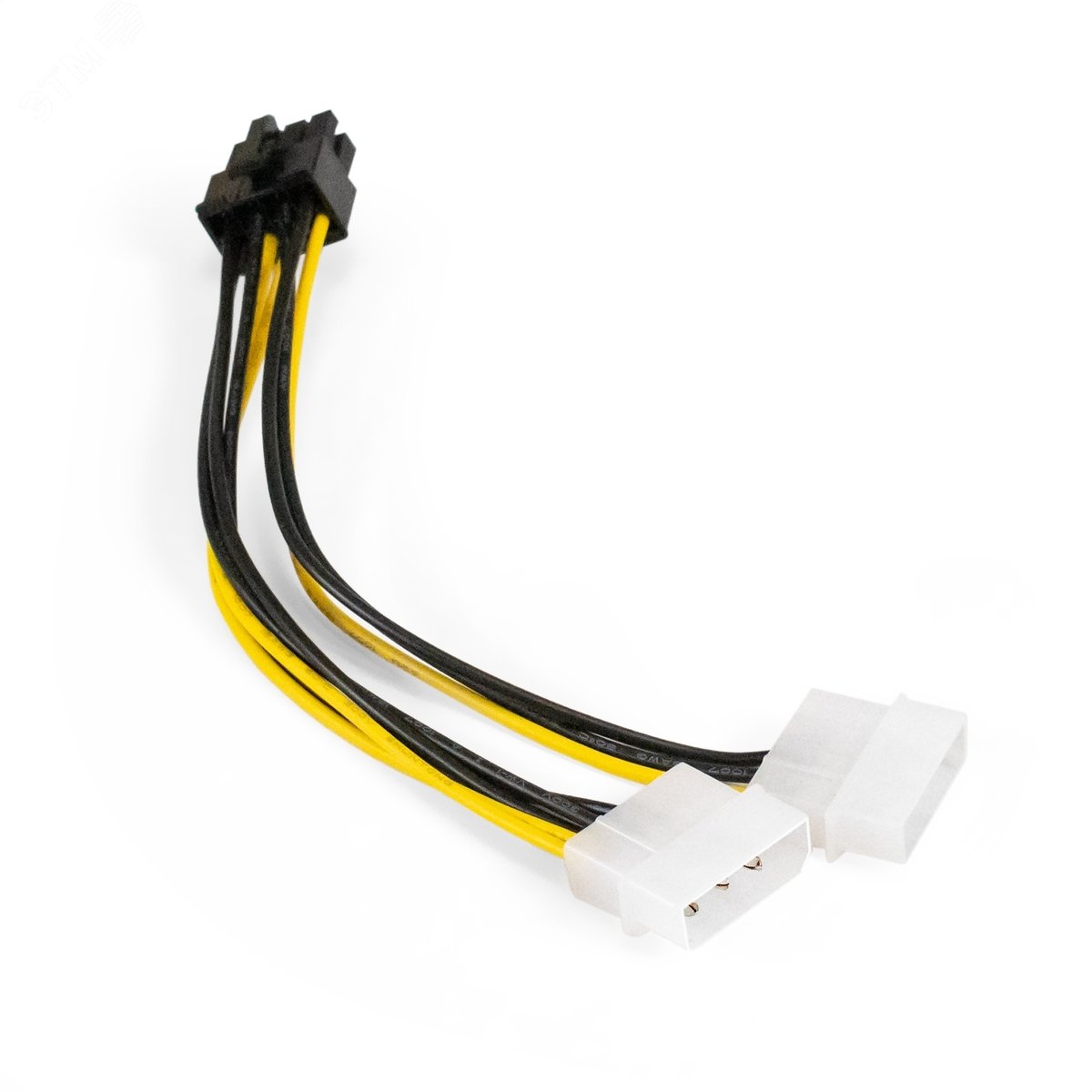 Изображение товара Переходник питания PCI-Express 8-pin EX-CC-PSU-62, вход: 2 x Molex (IDE), выход: 8-pin PCI-E, длина кабеля 0,15 м (шт)
