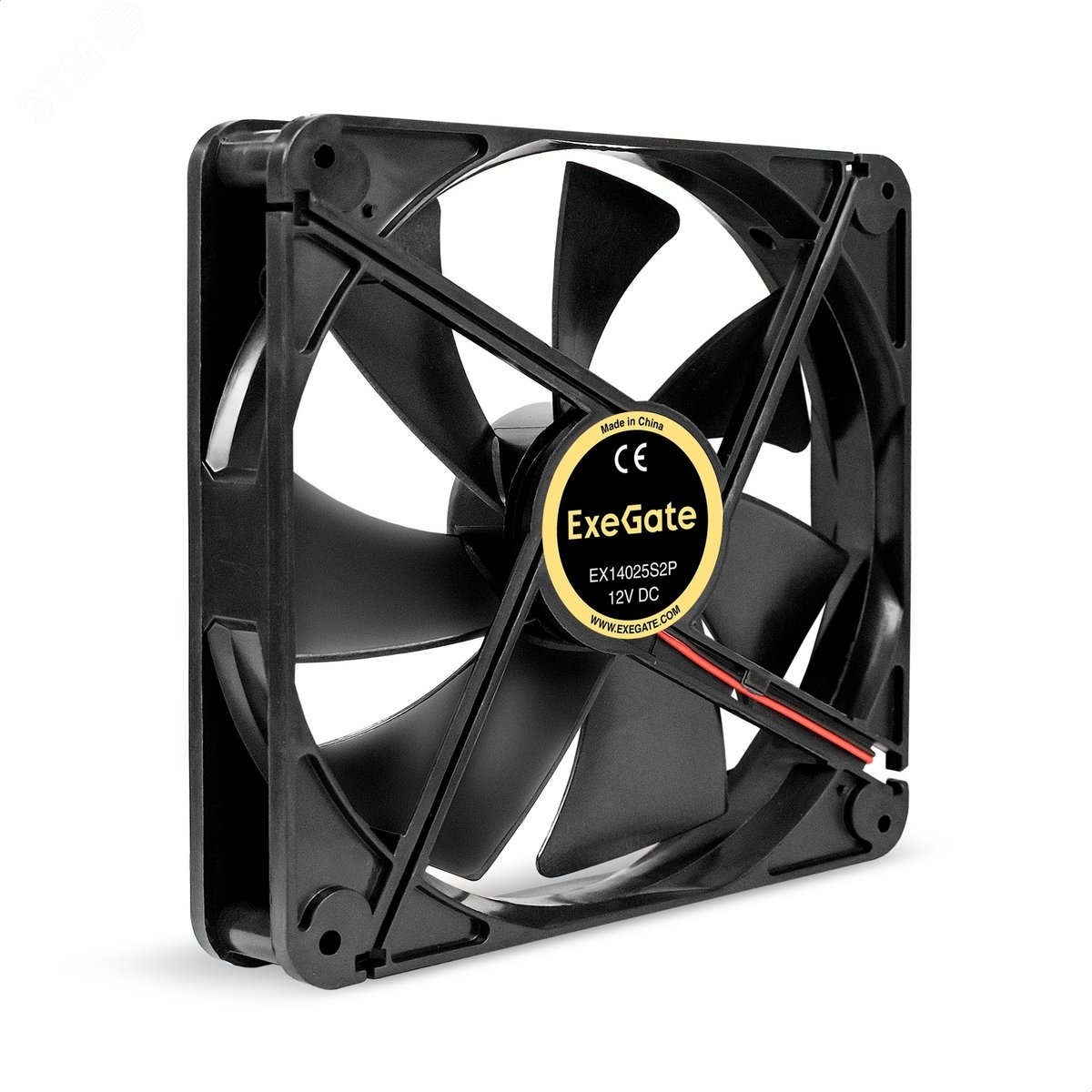 Изображение товара Вентилятор для корпуса 12В DC, 140x140x25 мм, 2pin разъем 2.54, 1200RPM, 24dBA, подшипник скольжения (шт)