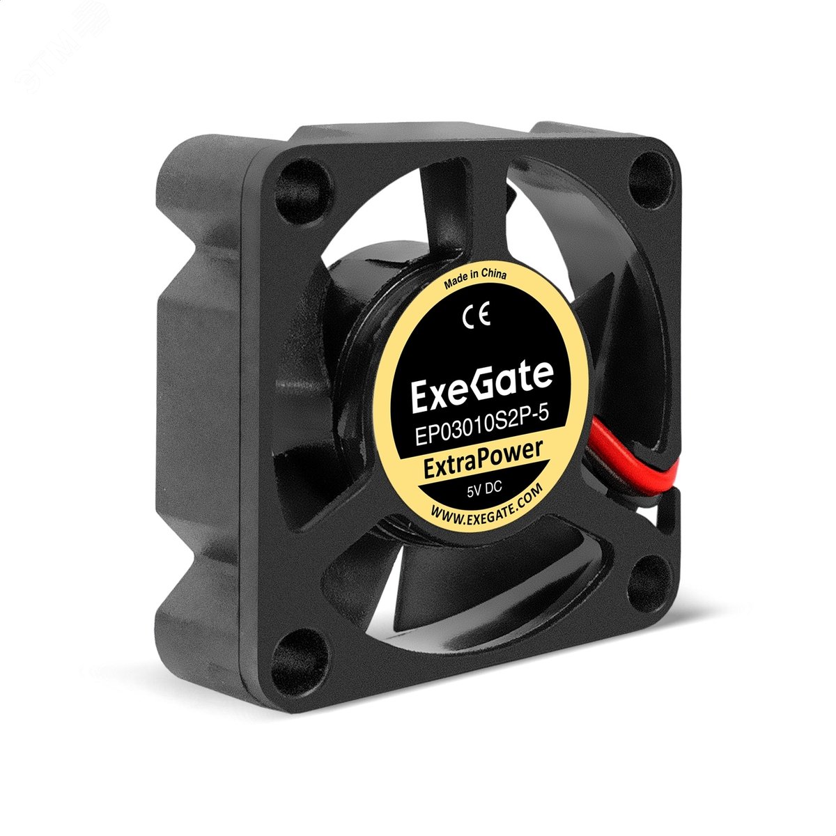 Изображение товара Вентилятор для корпуса 5В DC ExtraPower, 30x30x10 мм, 2pin, 12000RPM, 33dBA, подшипник скольжения (шт)