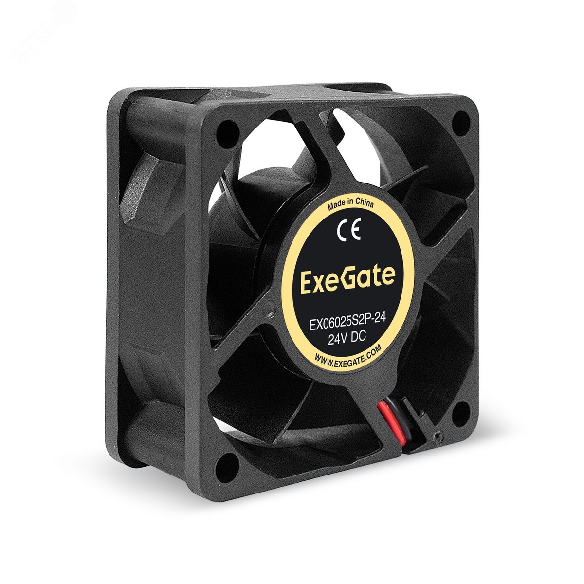 Изображение товара Вентилятор для корпуса 24В DC, 60x60x25 мм, 2pin, 5000RPM, 34dBA, подшипник скольжения (шт)