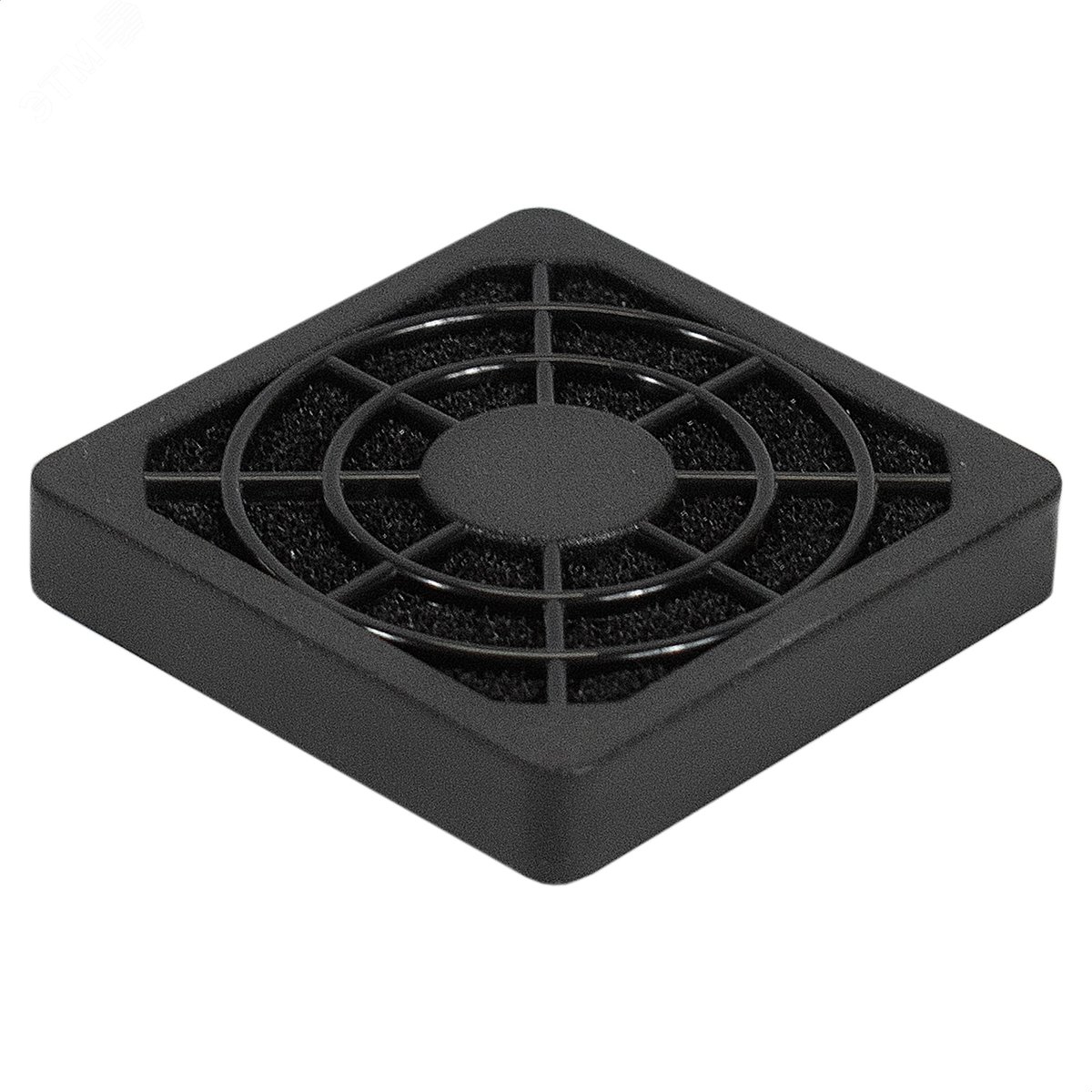 Изображение товара Решетка для вентилятора 40x40 мм, квадратная, черная, пластиковая, с пылевым фильтром (шт)