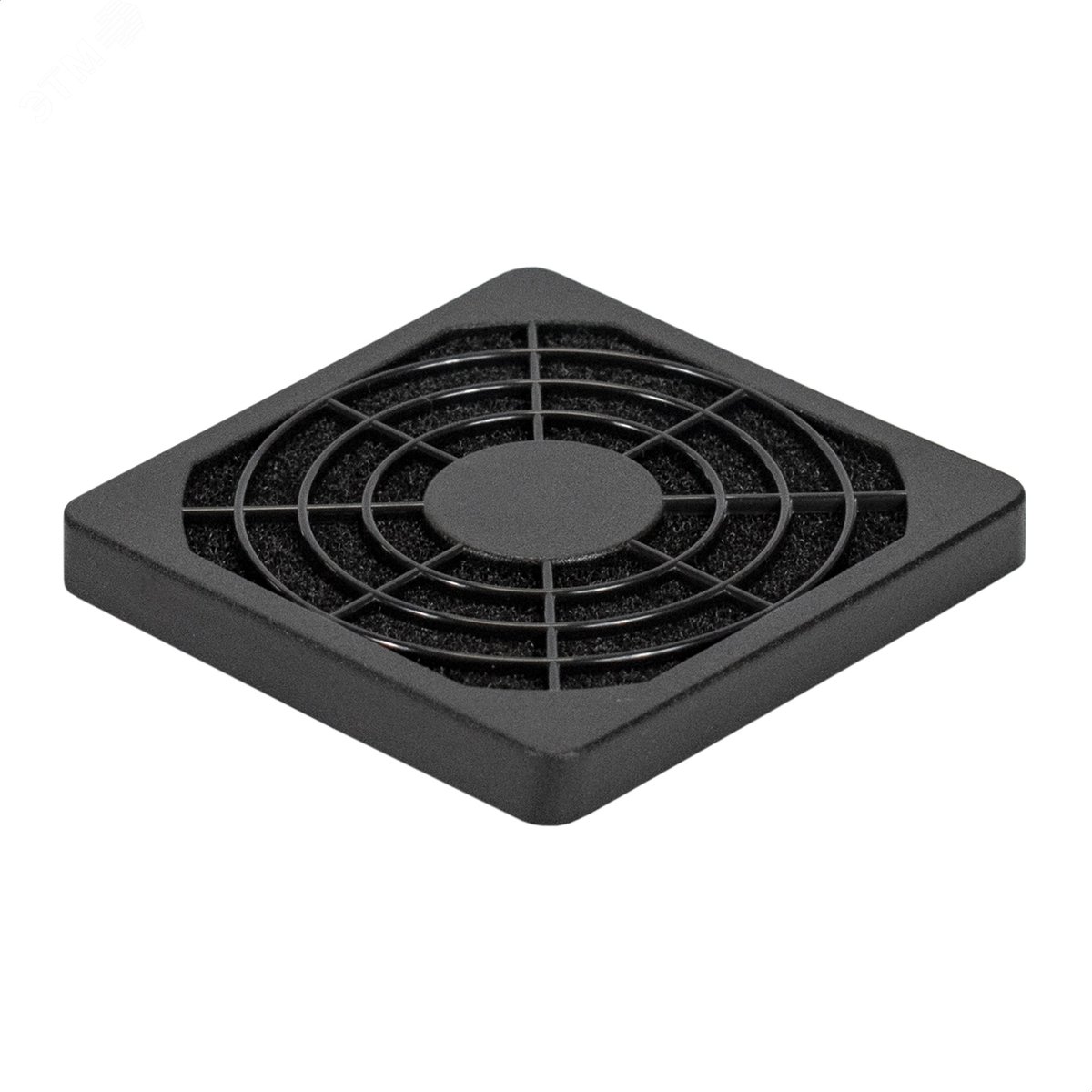 Изображение товара Решетка для вентилятора 60x60 мм, квадратная, черная, пластиковая, с пылевым фильтром (шт)