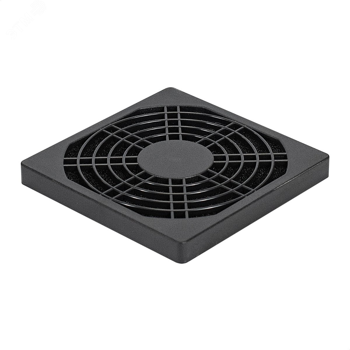 Изображение товара Решетка для вентилятора 90x90 мм, квадратная, черная, пластиковая, с пылевым фильтром (шт)