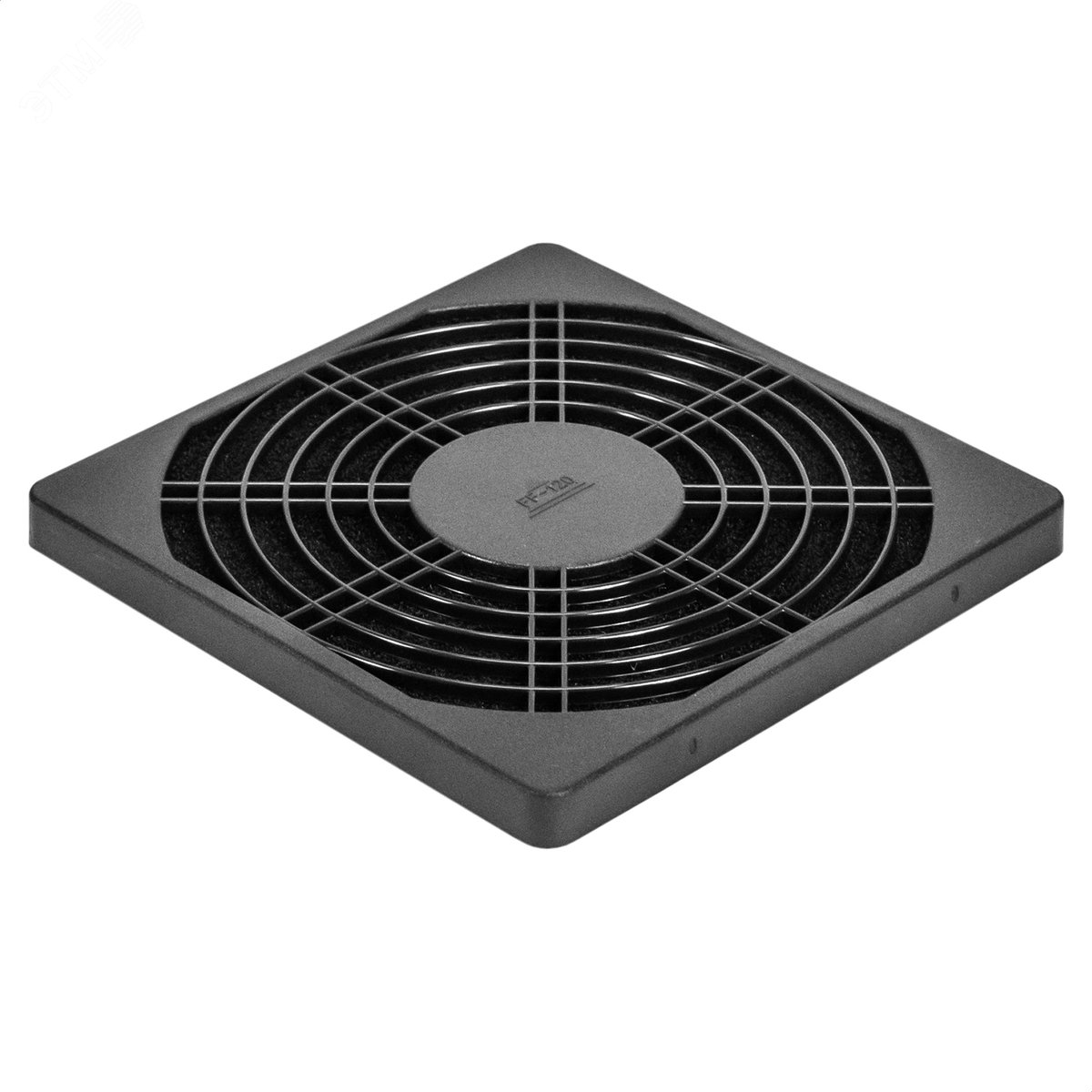 Изображение товара Решетка для вентилятора 120x120 мм, квадратная, черная, пластиковая, с пылевым фильтром (шт)