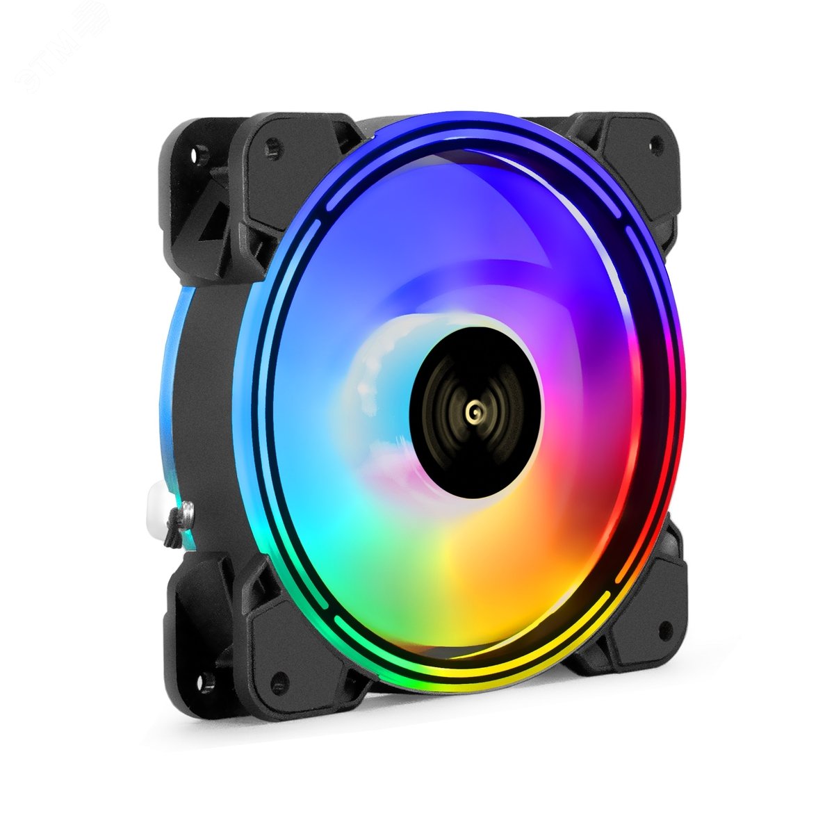 Изображение товара Вентилятор для корпуса с FRGB, 120x120x25 мм, 3pin+Molex, 1200RPM, 24dBA, гидродинам. подшипник (шт)