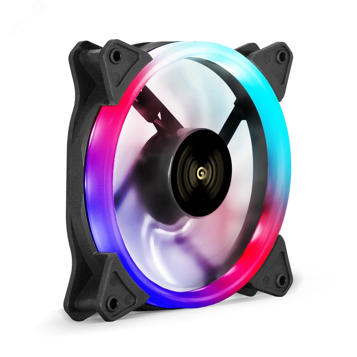 Изображение товара Вентилятор для корпуса с ARGB, 120x120x25 мм, 4pin + 3pin, 600-1800RPM, 26dBA, гидродинам. подшипник (шт)