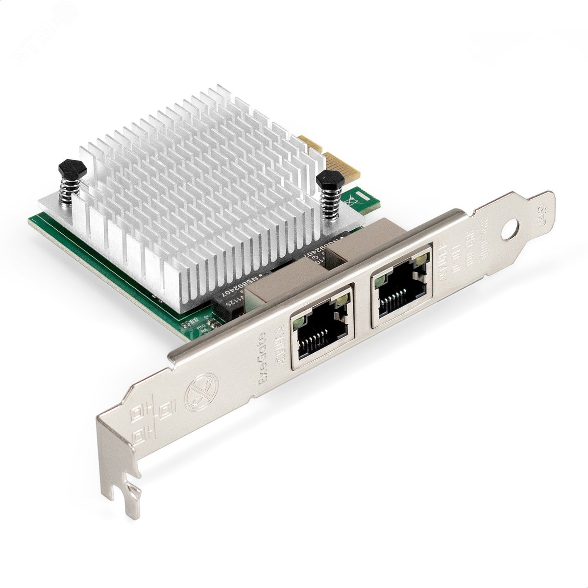 Изображение товара Сетевой адаптер на контроллере Realtek RTL8111F, два порта RJ45, 10/100/1000 Мбит/с (шт)