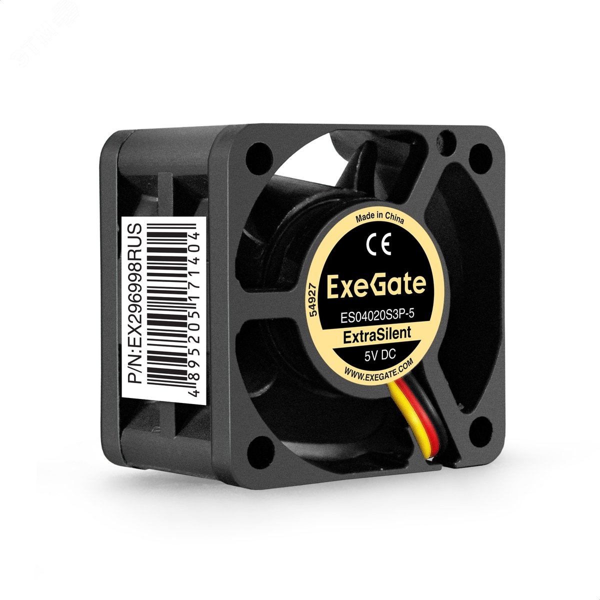 Изображение товара Вентилятор для корпуса 5В DC ExtraSilent, 40x40x20 мм, 3pin, 4800RPM, 21dBA, подшипник скольжения (шт)