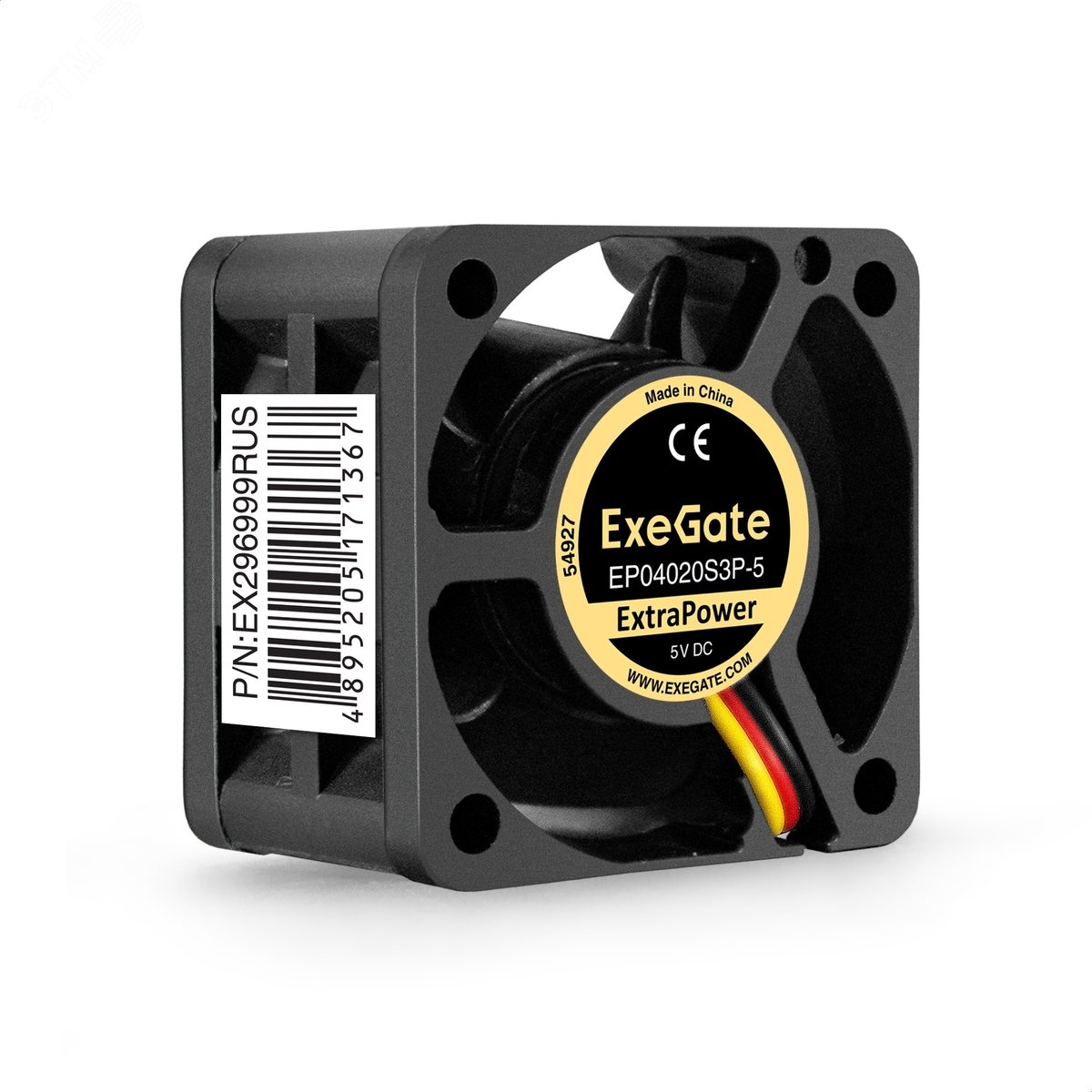 Изображение товара Вентилятор для корпуса 5В DC ExtraPower, 40x40x20 мм, 3pin, 7000RPM, 30dBA, подшипник скольжения (шт)