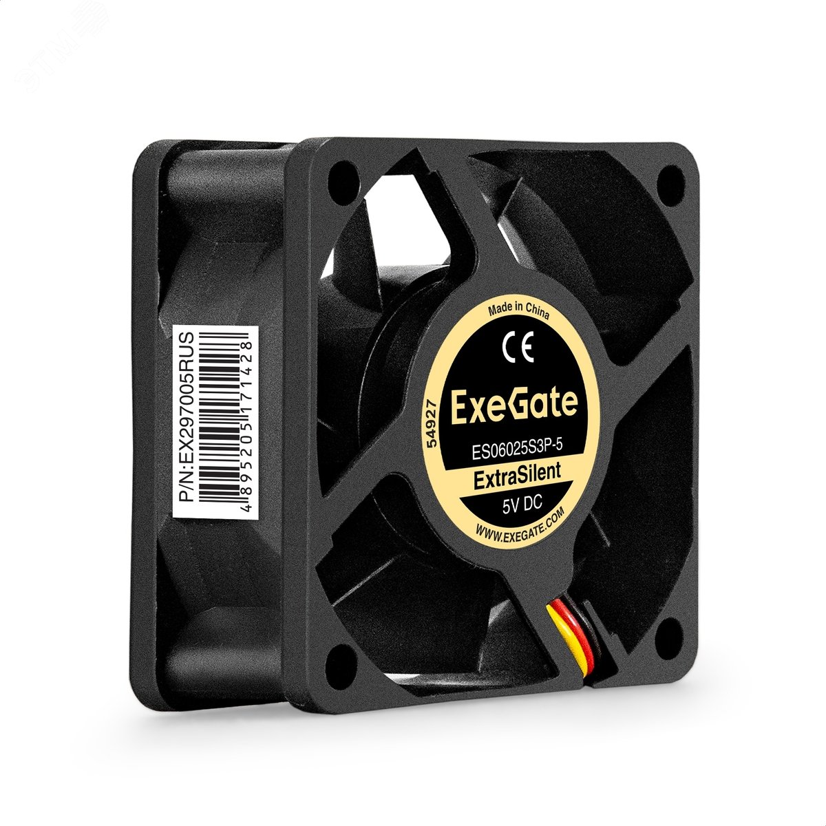 Изображение товара Вентилятор для корпуса 5В DC ExtraSilent, 60x60x25 мм, 3pin, 2300RPM, 18dBA, подшипник скольжения (шт)