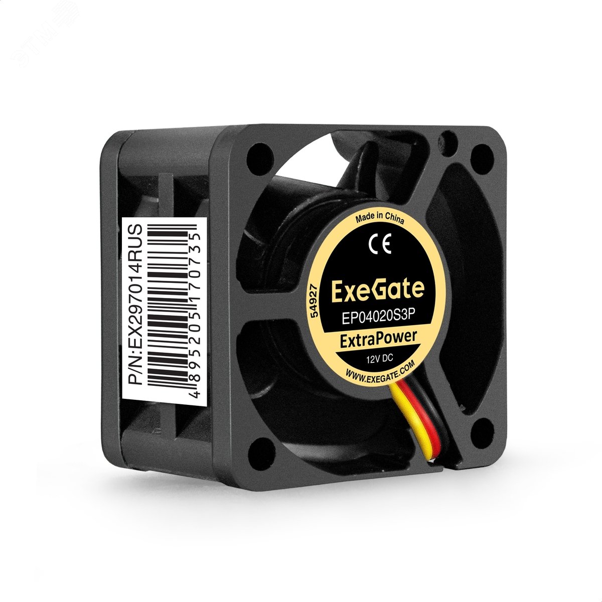 Изображение товара Вентилятор для корпуса 12В DC, 40x40x20 мм, 3pin, 7000RPM, 32dBA, подшипник скольжения (шт)