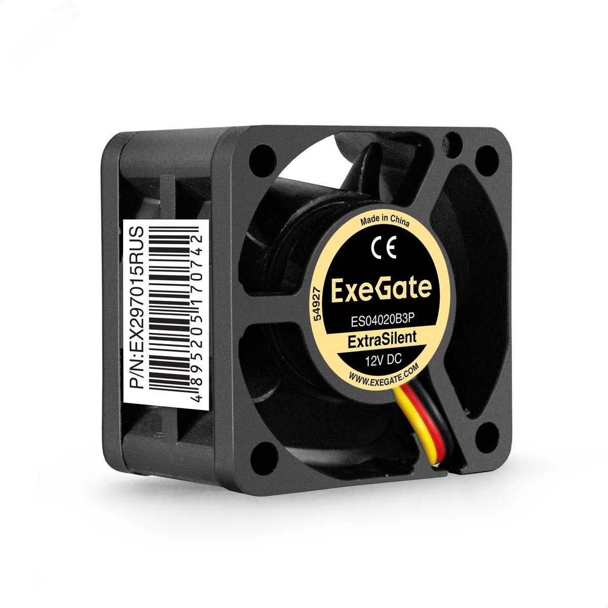 Изображение товара Вентилятор для корпуса 12В DC, 40x40x20 мм, 3pin, 5500RPM, 24dBA, двойной шарикоподшипник (шт)