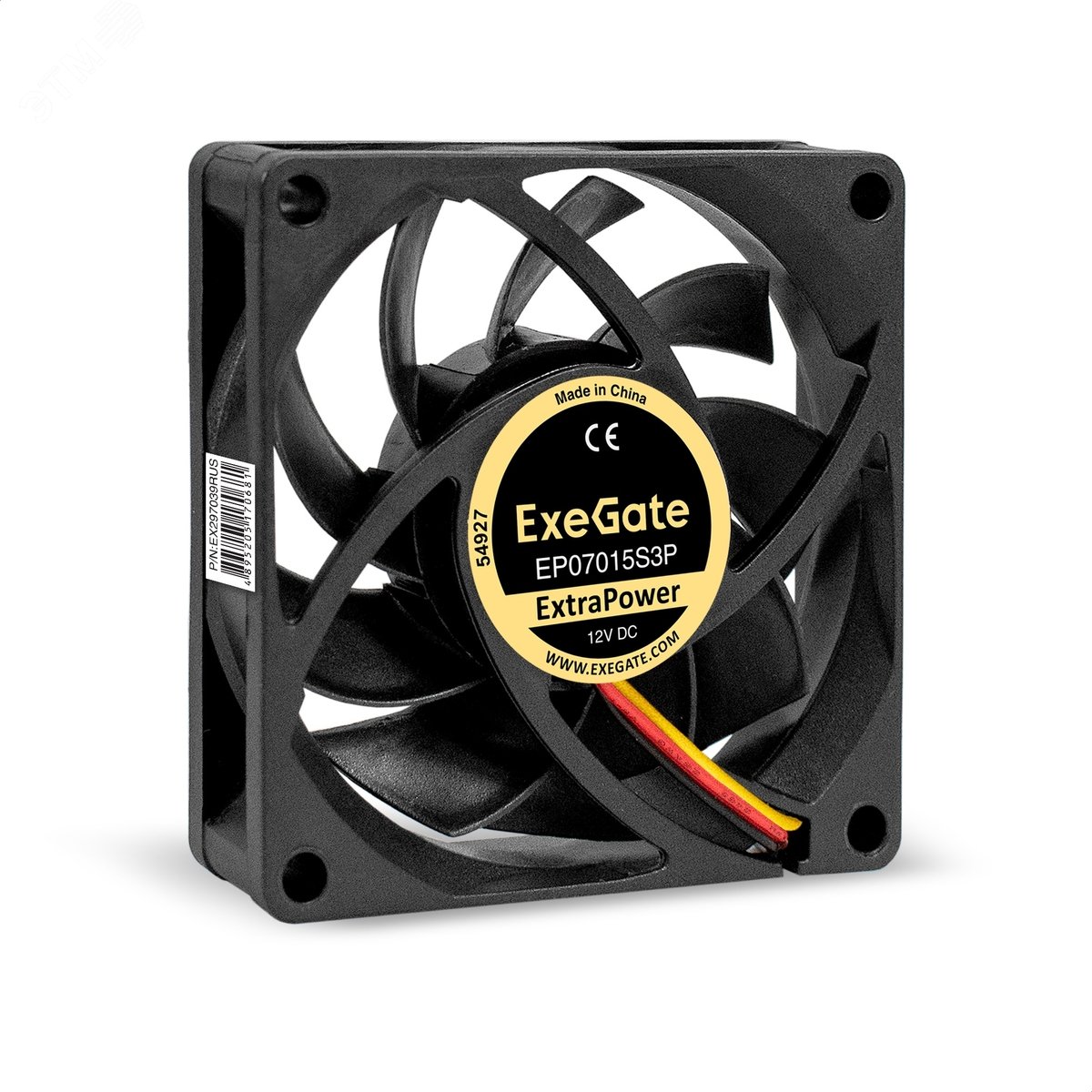 Изображение товара Вентилятор для корпуса ПК 70x70x15 мм 12V 3000RPM 27dBA 3pin