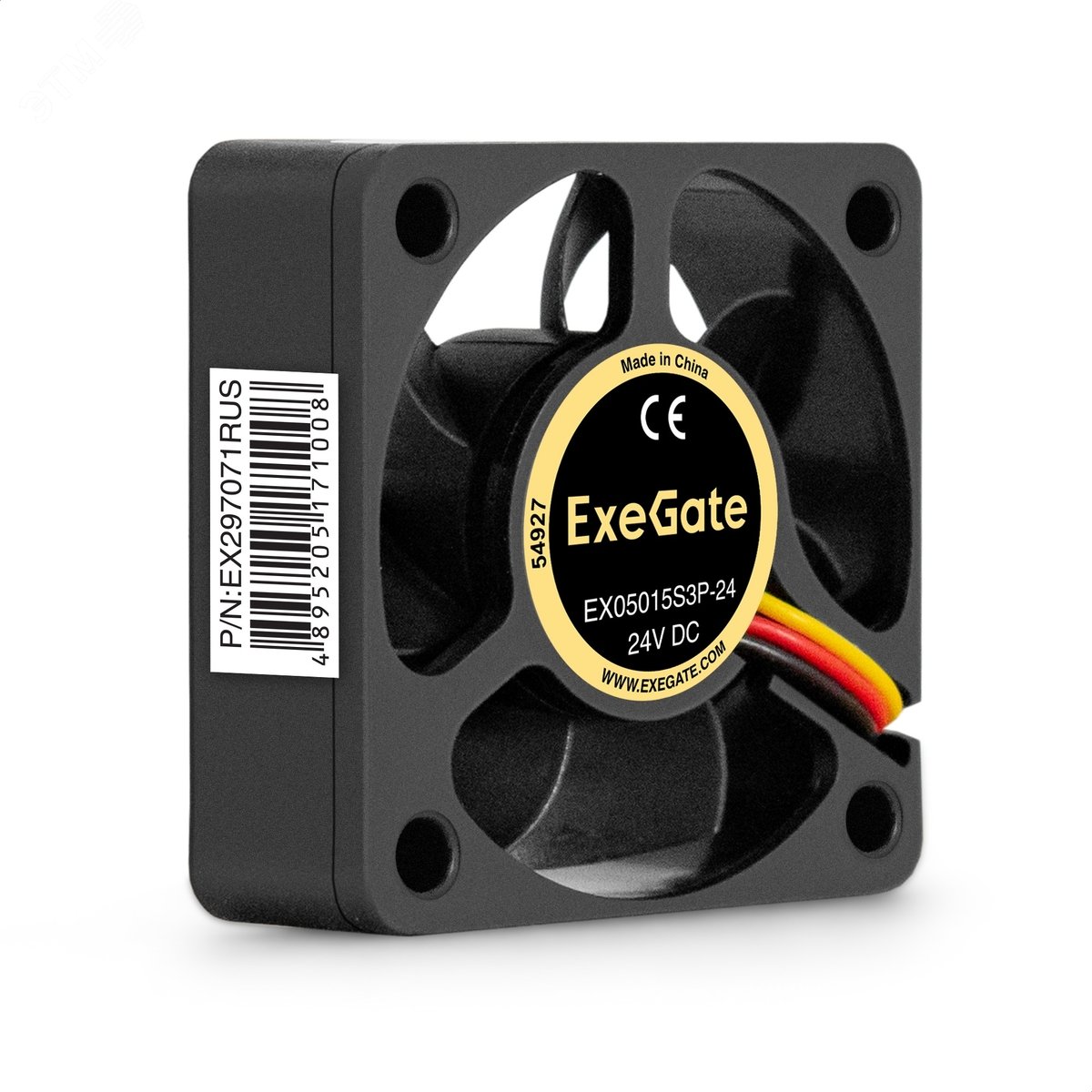 Изображение товара Вентилятор для корпуса 24В DC, 50x50x15 мм, 3pin, 7000RPM, 32dBA, подшипник скольжения (шт)