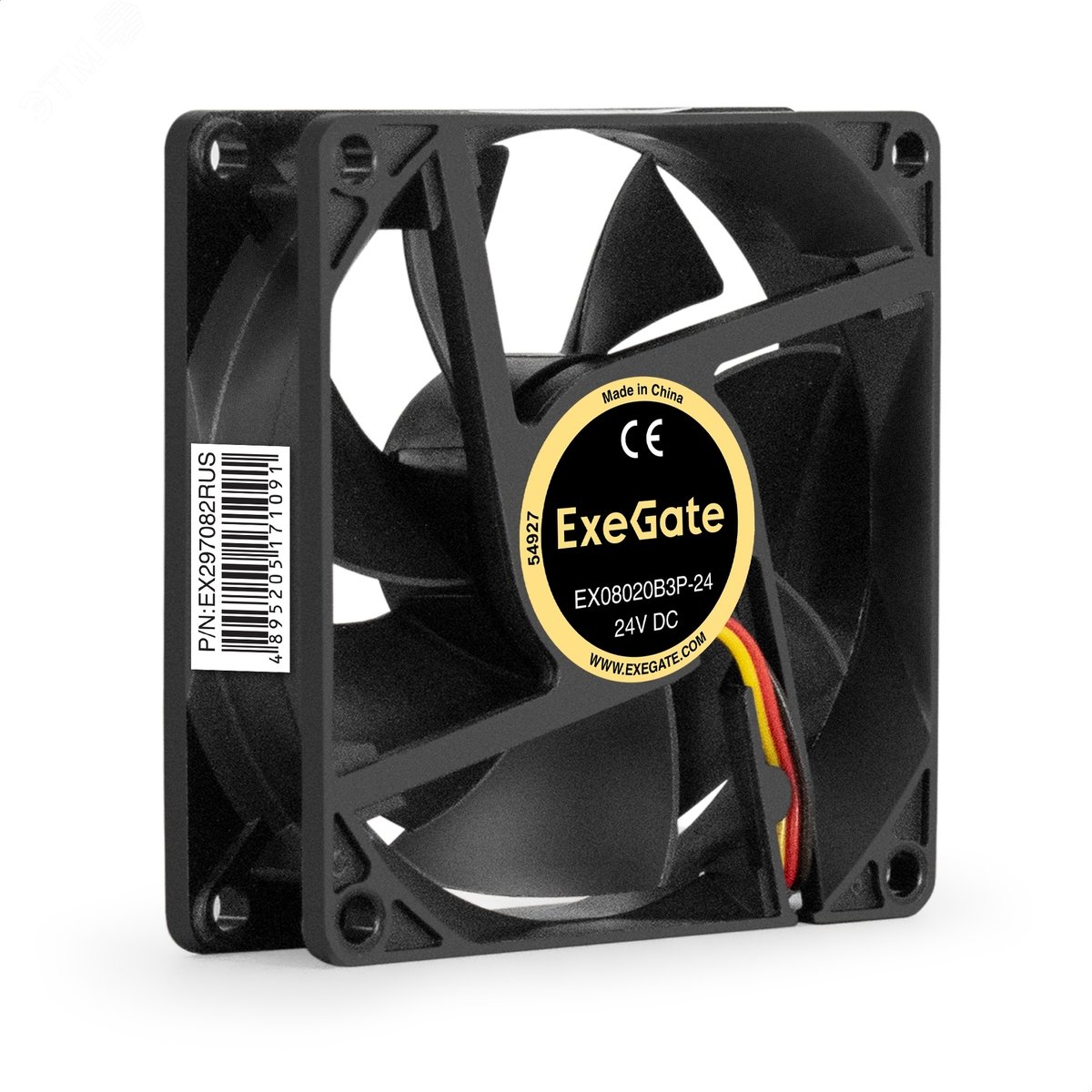 Изображение товара Вентилятор для корпуса 24В DC, 80x80x20 мм, 3pin, 4000RPM, 41dBA, двойной шарикоподшипник (шт)