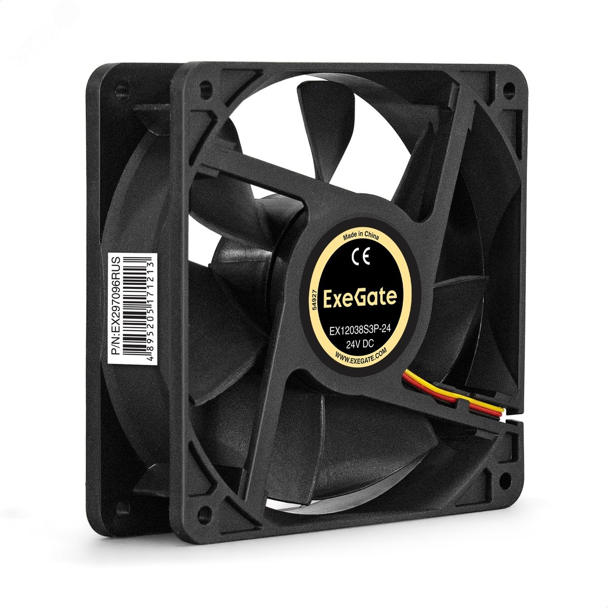 Изображение товара Вентилятор для корпуса 24В DC, 120x120x38 мм, 3pin, 3000RPM, 46dBA, подшипник скольжения (шт)