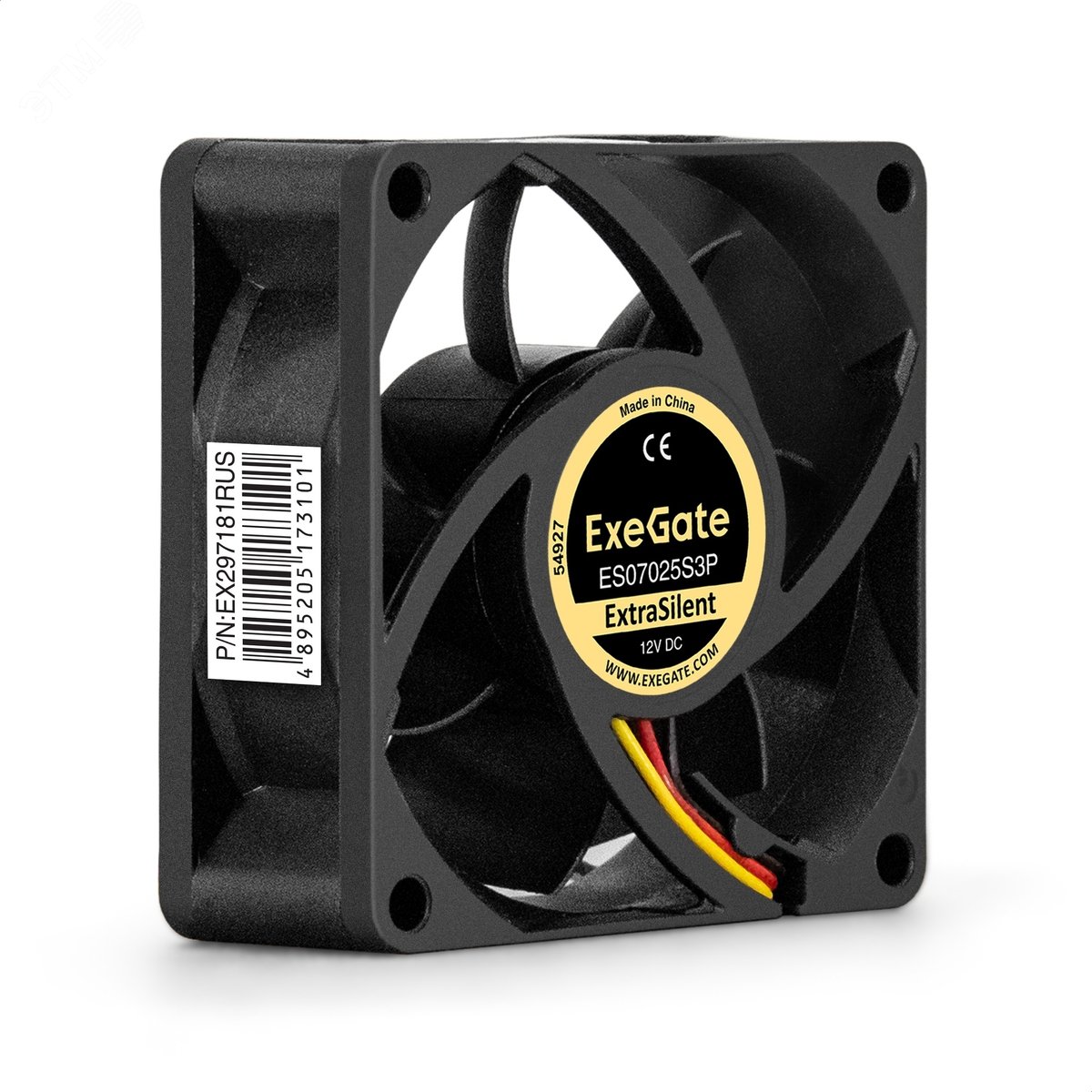 Изображение товара Вентилятор для корпуса 12В DC, 70x70x25 мм, 3pin, 2300RPM, 25dBA, подшипник скольжения (шт)