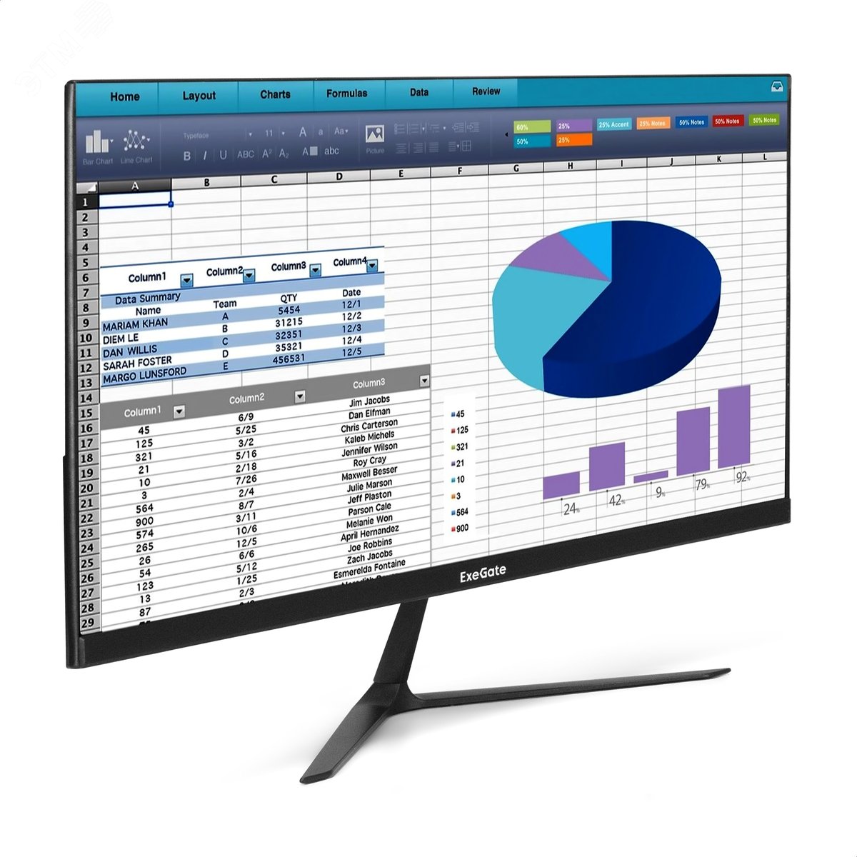 Изображение товара Монитор для ПК выходом 24.5'' SmartView EH1500A, IPS LED Grade A+, FHD, 1920x1080, 75Гц, 250cd/m2, 1000:1, 5ms, D-Sub, HDMI, DP, audio-out, каб. HDMI 1.5м, VESA, черный (шт)