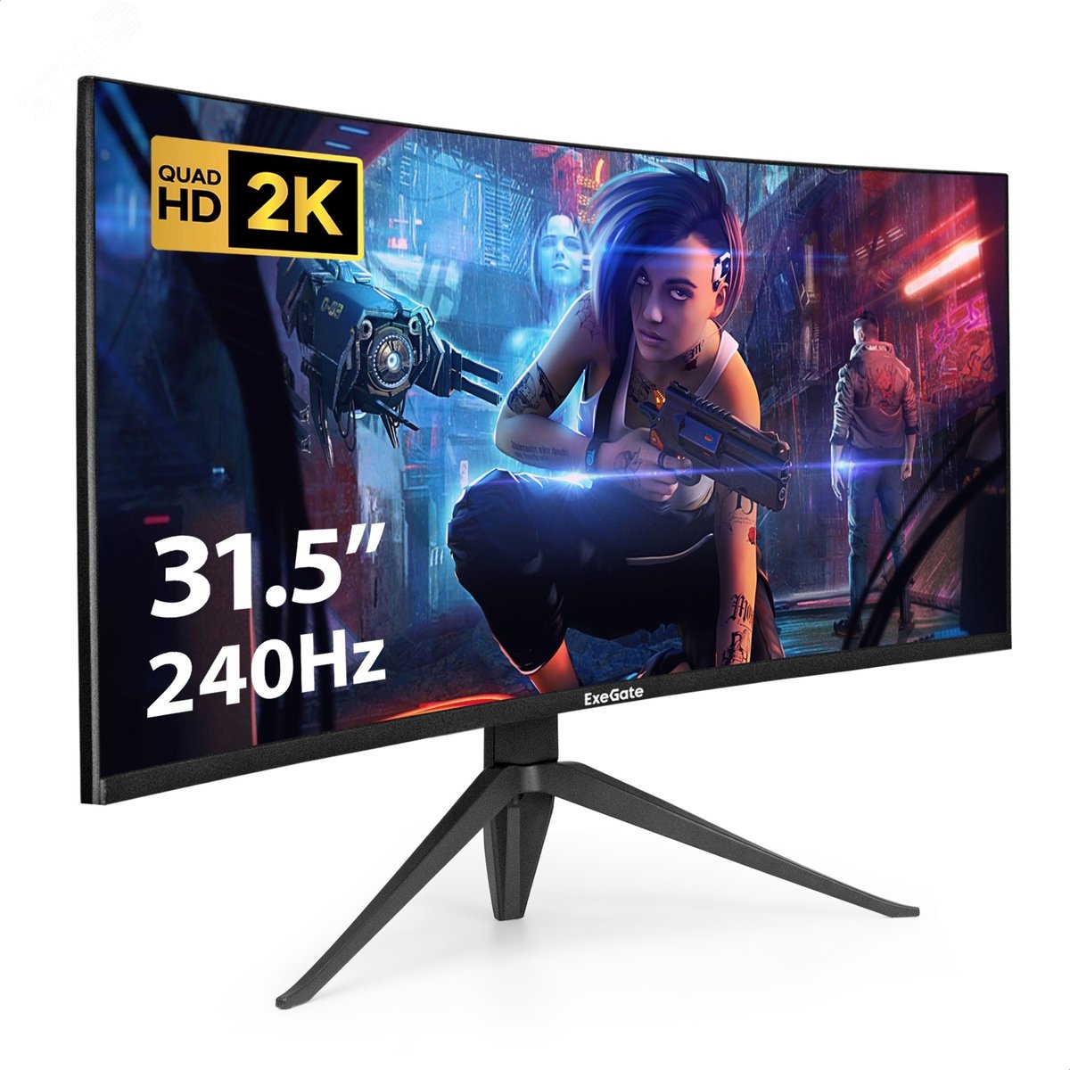 Изображение товара Монитор для ПК изогнутый игровой 31.5'' Combat EC3207TA, VA Curved R1500 LED Grade A+, 2560x1440, 240Гц,WQHD, 300cd/m2, 3000:1, 1ms, HDMI2.0, 2xDP, USB, audio-out, RGB-подсв., каб. DP 1.5м, VESA, рег. выс., пов. экр. на 90 град, черный (шт) Изображение товара Монитор для ПК изогнутый игровой 31.5'' Combat EC3207TA, VA Curved R1500 LED Grade A+, 2560x1440, 240Гц,WQHD, 300cd/m2, 3000:1, 1ms, HDMI2.0, 2xDP, USB, audio-out, RGB-подсв., каб. DP 1.5м, VESA, рег. выс., пов. экр. на 90 град, черный (шт)
