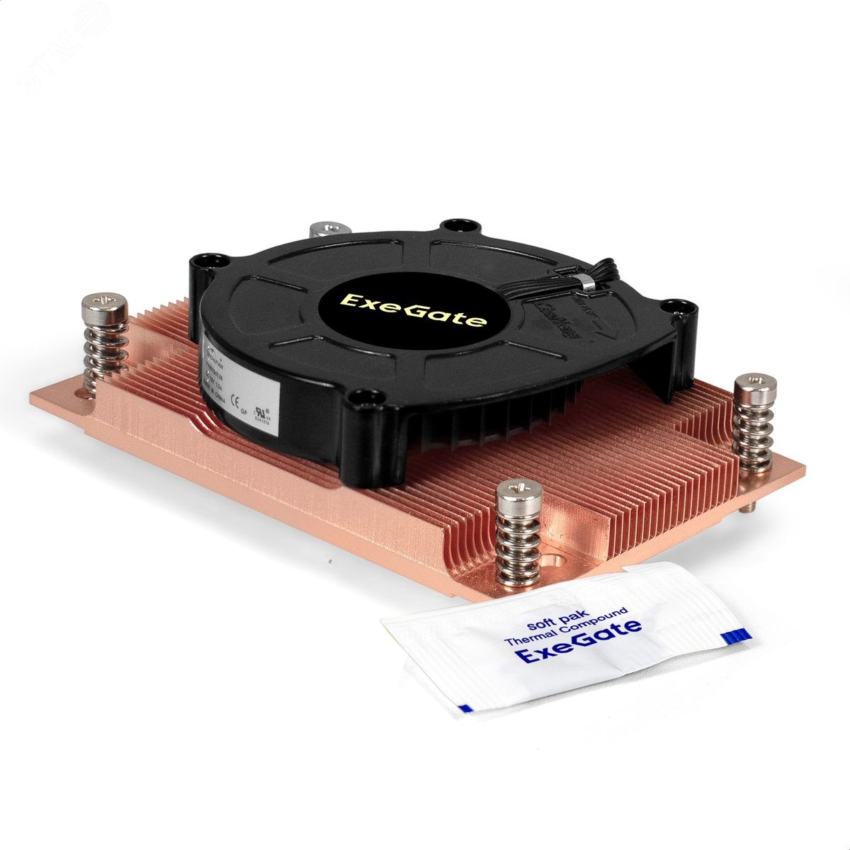 Изображение товара Вентилятор для процессора, TDP 165W, 1100-6300RPM, 4pin, 63db, медный, 2 шариковых подшипника (шт)