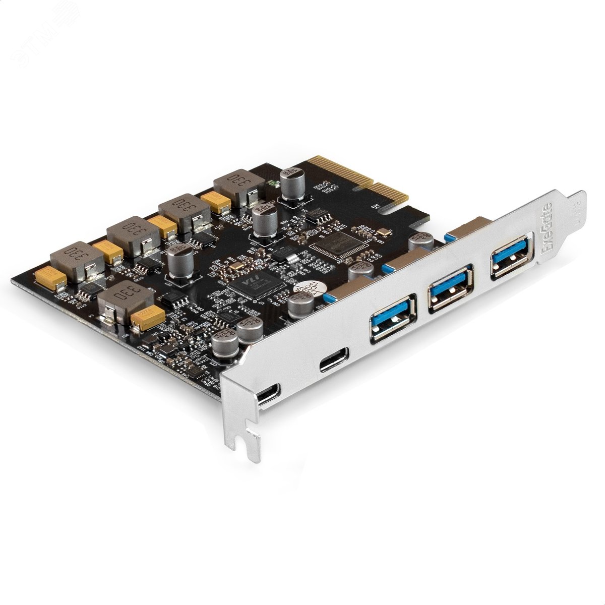 Изображение товара Плата расширения PCI-E с 3 внешними портами Type-A и 2 внешними портами Type-C USB 3.2 Gen2 (10 Гбит/с), чип ASMedia ASM3142 (шт) Изображение товара Плата расширения PCI-E с 3 внешними портами Type-A и 2 внешними портами Type-C USB 3.2 Gen2 (10 Гбит/с), чип ASMedia ASM3142 (шт)