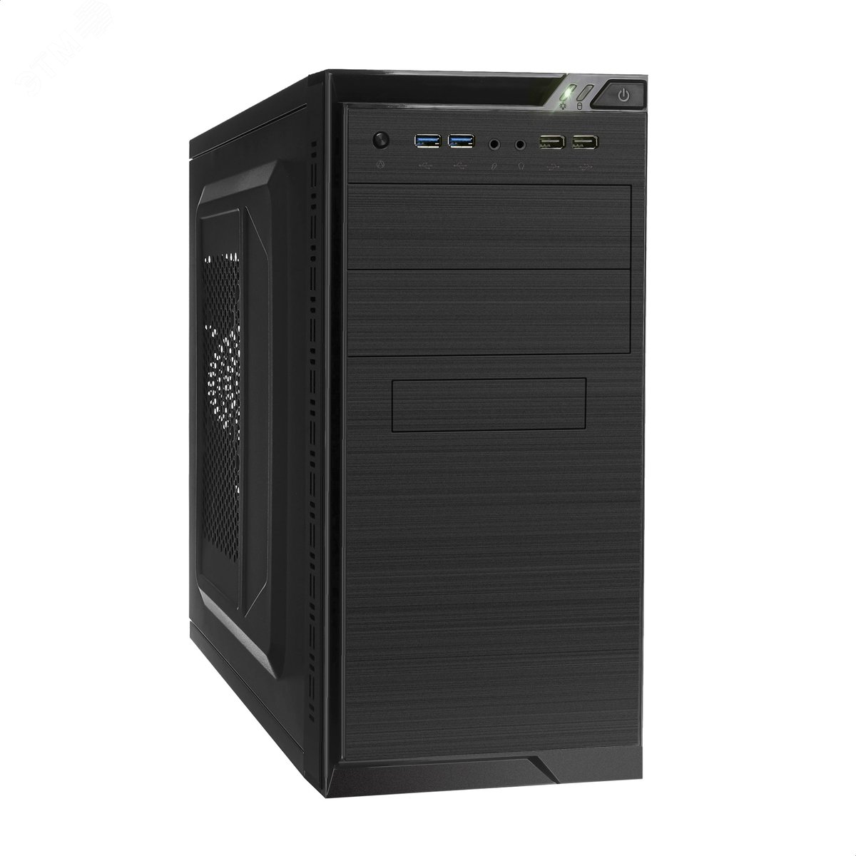 Изображение товара Корпус для ПК, Minitower, mATX, БП 450W, 2xUSB + 2xUSB 3.0, аудио, чёрный, вентилятор 12 см (шт)