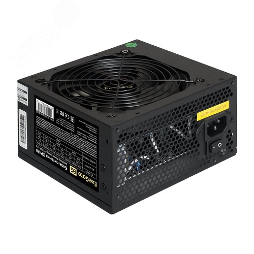 Изображение товара Блок питания 450W, ATX, fan 12 см, 24pin, (4+4)pin, PCI-E, 3xSATA, 2xIDE, черный (шт)