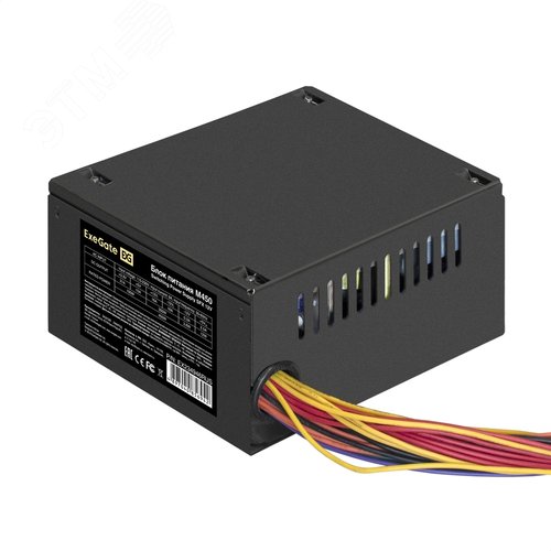 Изображение товара Блок питания 450W, SFX, fan 8 см, 24pin, (4+4)pin, PCI-E, 3xSATA, 2xIDE, черный (шт)