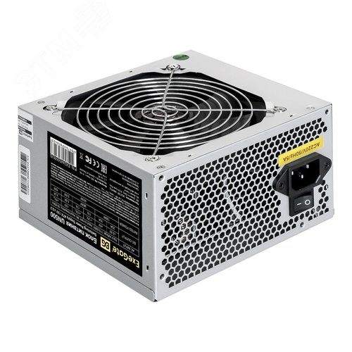 Изображение товара Блок питания 500W, ATX, fan 12 см, 2x(4+4)pin, 2xPCI-E, 5xSATA, 3xIDE, черный (шт)