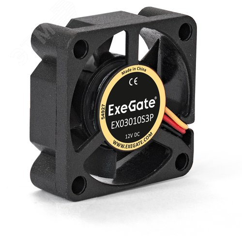 Изображение товара Вентилятор для корпуса 12В DC, 30x30x10 мм, 3pin, 10000RPM, 22dBA, подшипник скольжения (шт)