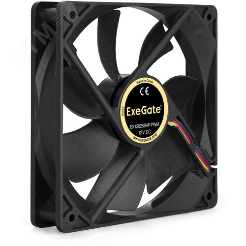 Изображение товара Вентилятор для корпуса 12В DC, 120x120x25 мм, 4pin PWM, 0-1500 RPM, 0-25dBA, двойной шарикоподшипник (шт)