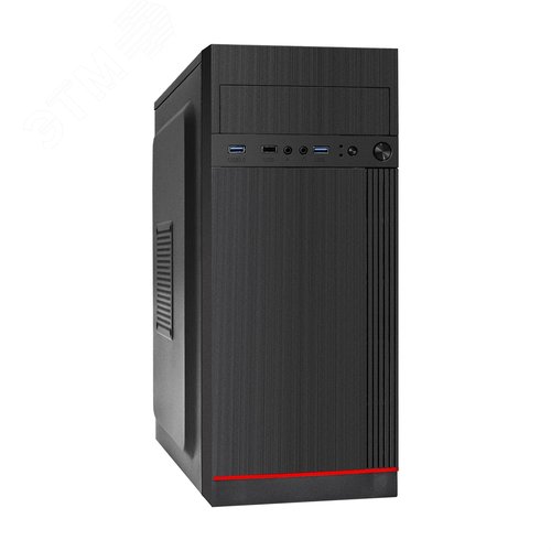Изображение товара Корпус для ПК, Miditower, ATX, БП 500W, 1xUSB + 2xUSB 3.0, аудиопорты, чёрный (шт)
