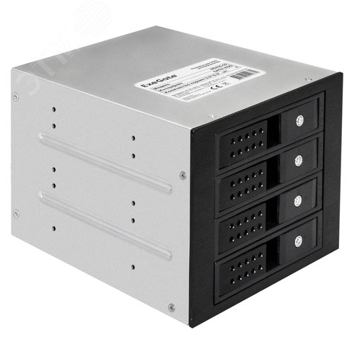 Изображение товара Корзина для HDD Hotswap HS435-02, 4 x 3,5''/2,5'' (SATA), занимает 3 x 5,25'' отсека, универсальная (шт)