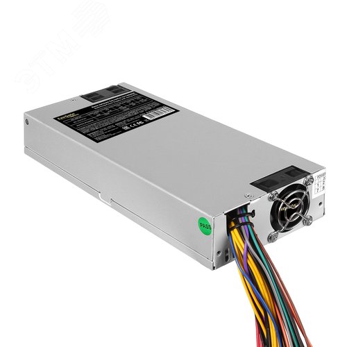 Изображение товара Серверный блок питания 1200W, 1U, APFC, 80 PLUS Bronze, 24pin, 2x(4+4)pin, 2xPCI-E, 4xSATA, 3xIDE (шт)