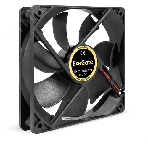 Изображение товара Вентилятор для корпуса 24В DC, 120x120x25 мм, 2pin, 2150RPM, 34dBA, двойной шарикоподшипник (шт)