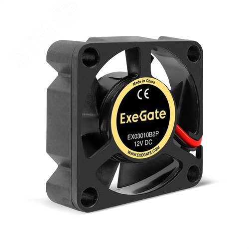 Изображение товара Вентилятор для корпуса 12В DC, 30x30x10 мм, 2pin, 10500RPM, 22dBA, двойной шарикоподшипник (шт)