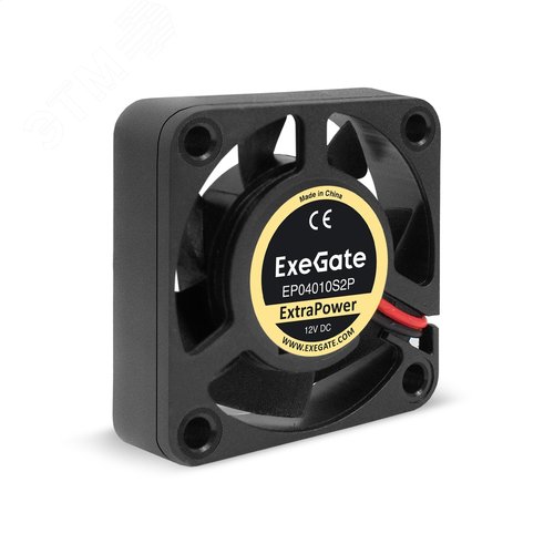 Изображение товара Вентилятор для корпуса 12В DC, 40x40x10 мм, 2pin, 7500RPM, 36dBA, подшипник скольжения (шт)