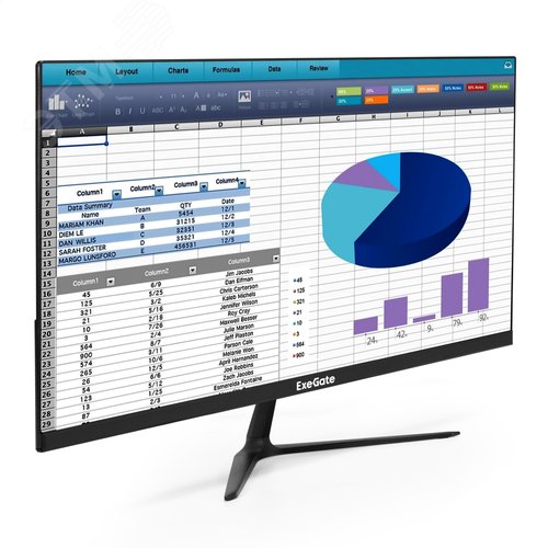 Изображение товара Монитор для ПК 23.8'' SmartView EP2400A, IPS LED Grade A+, FHD, 1920x1080, 75Гц, 250cd/m2, 1000:1, 5ms, D-Sub, HDMI, audio-out, встроенный БП, каб. HDMI 1.5м, VESA, черный (шт)